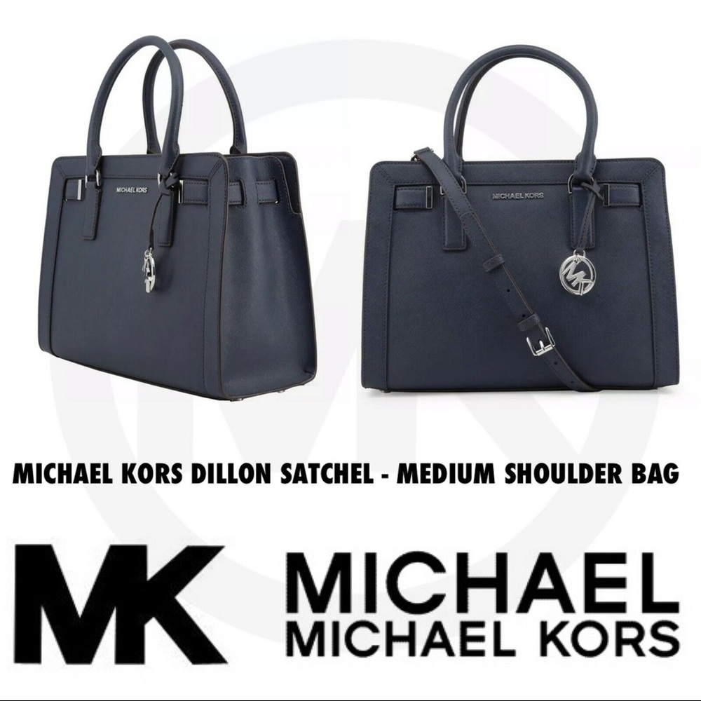 MICHAEL KORS NAVY HLUE DILLION TOTE CROSSBODY NWT